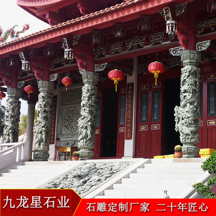 盤(pán)龍柱多少錢(qián)一個(gè) 石頭做的龍柱子廠家