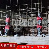 石雕龍柱宗祠大門(mén)盤(pán)龍柱 浮雕雕刻擺件 青石龍柱華表